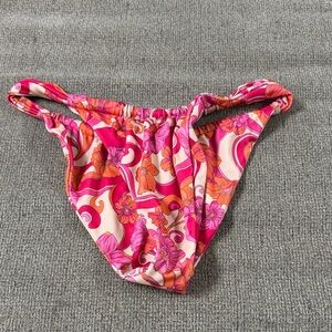 Vibrant Pink Floral Women's Swim Bottom